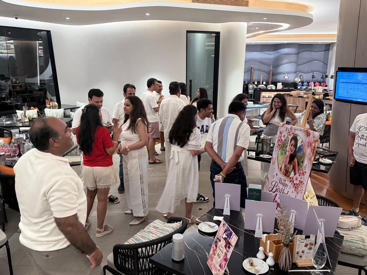 Welcome gathering in the lobby