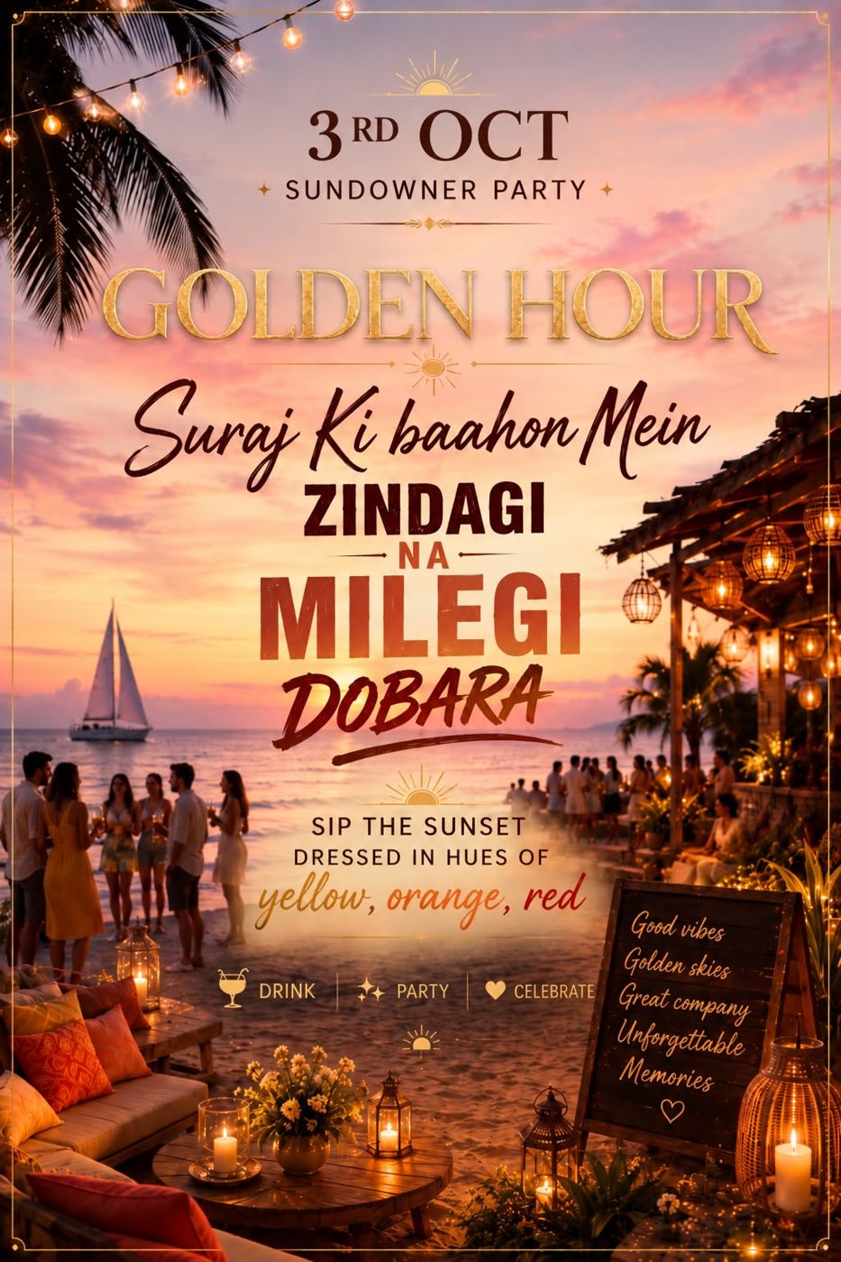 Golden Hour dress-code poster